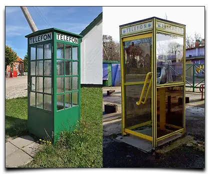 wczesne budki telefoniczne w Polsce